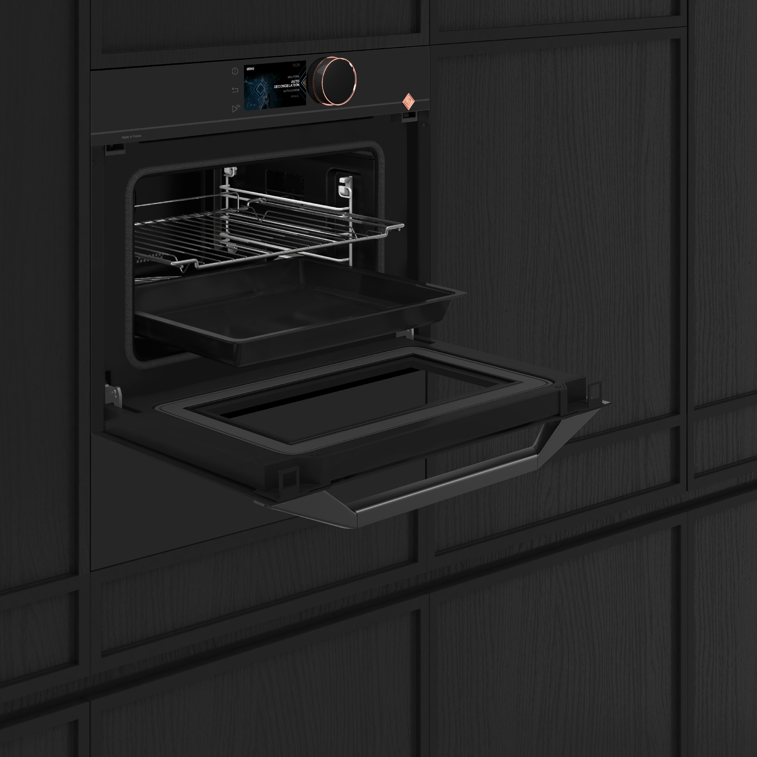Funkce grilu mikrovlnné trouby De Dietrich DKC4756H